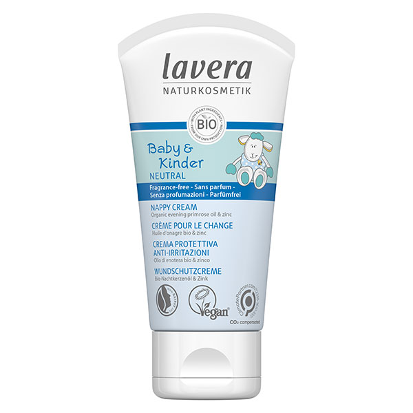 「ラヴェーラ Lavera ベビー & キッズ ナッピークリーム 50m L」は、おむつのムレによるかぶれに悩む、赤ちゃんのおしり周りを良好に保つクリームです。亜鉛やオーガニックの月見草オイル