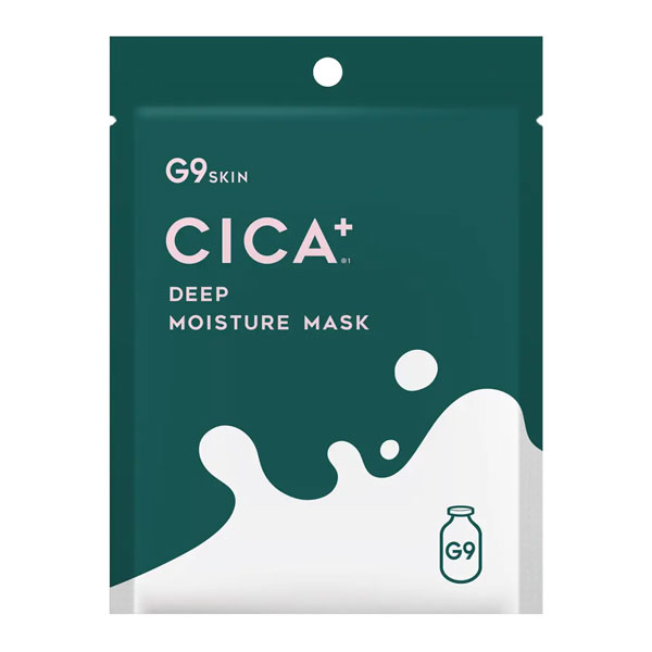 「G9スキン CICA+ディープモイスチャーマスク 1枚」は、トーンアップ（乾燥によってくすんで見える肌にうるおいを与え、明るい印象へ導くこと）＆保湿ケアを完結させる日本限定のCICAマスクです。シー