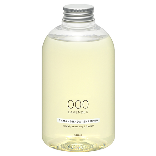 「タマノハダ シャンプー 000 ラベンダー 540ml」は、香りを楽しむノンシリコンタイプのフレグランスシャンプーです。キメ細かなたっぷりの泡で髪と地肌をさっぱりと洗い上げます。 000ラベンダー：